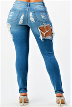 Load image into Gallery viewer, High Rise Skinny Distressed Jeans Pants Women