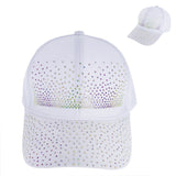 Jeweled Gemstone Crystal Rhinestone Studded Fashion Baseball Cap