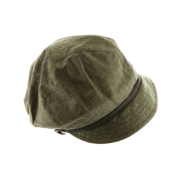 Lace Bill w Stone Newsboy Cap Olive