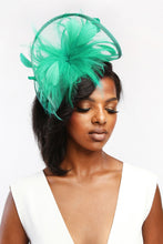 Load image into Gallery viewer, Mesh Netting w/feather Fascinator Hat