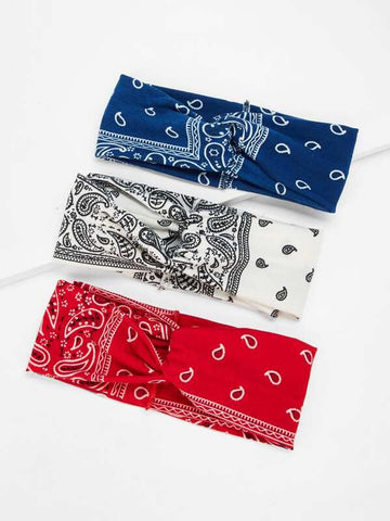 Cotton Paisley Print Headband