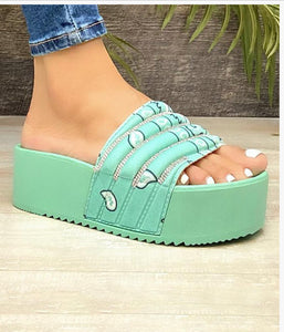 Mint Bandana Platform Sandal- Women