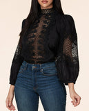 Black Blouse Crochet Pattern Woven top