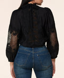 Black Blouse Crochet Pattern Woven top