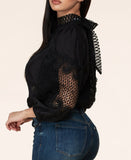 Black Blouse Crochet Pattern Woven top