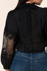 Black Blouse Crochet Pattern Woven top