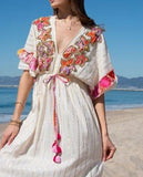 Gold Stripe Maxi Dress With Beaded Sequin