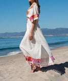 Gold Stripe Maxi Dress With Beaded Sequin