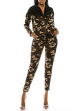 Camo track jacket and pants sets