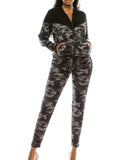 Camo track jacket and pants sets