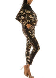 Camo track jacket and pants sets
