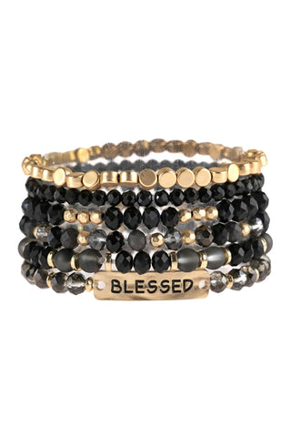 Mixed Beads Bracelet Blessed Charm