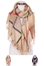 Load image into Gallery viewer, Plaid Oblong Scarf