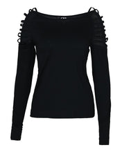 Load image into Gallery viewer, Cut Out Long Sleeve Casual T-shirt women