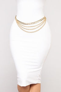 Linked Up Chain Belt - Gold