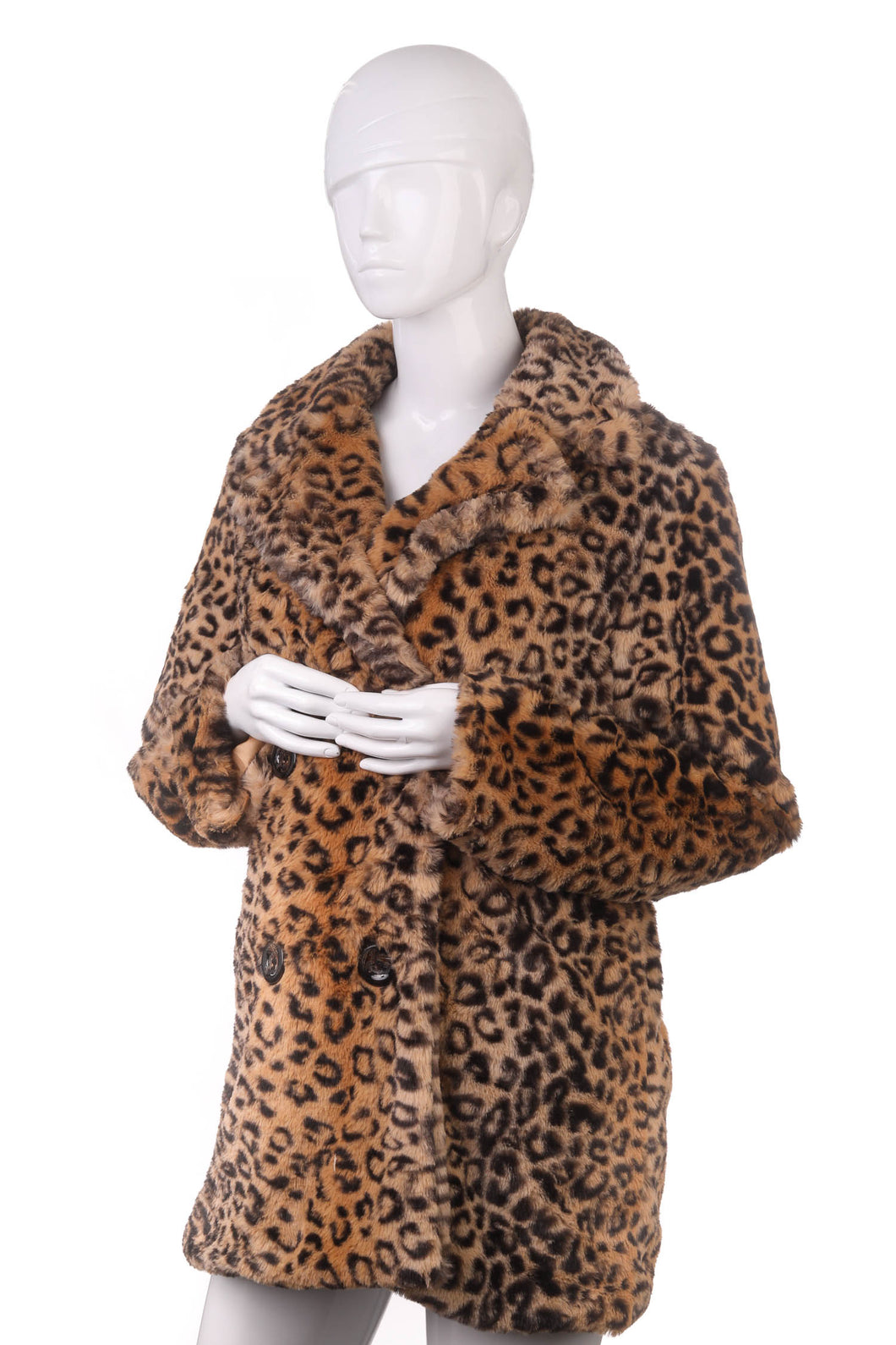 Faux Fur Winter Fashion Coat- Animal print