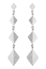 Load image into Gallery viewer, Diamond Textured Link Dangling Earrings- Women