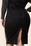 Pearls Embellised Plus Size Dress