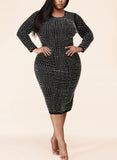 Pearls Embellised Plus Size Dress