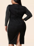 Pearls Embellised Plus Size Dress