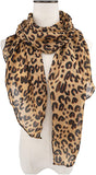 Lightweight Leopard Print Scarf