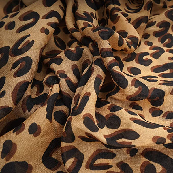 Women's Lightweight Leopard Print Scarf