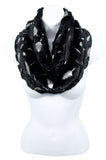 Feather Print Faux Fur Infinity Scarf