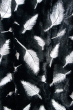 Load image into Gallery viewer, Feather Print Faux Fur Infinity Scarf