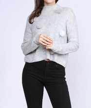 Load image into Gallery viewer, Light sweater with fur ball accent- Women
