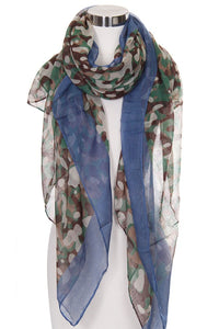 Camouflage with Solid Border Scarf