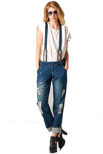 Load image into Gallery viewer, Boyfriend Jeans with Leopard Design - Women