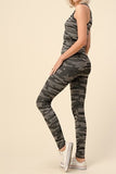 Camouflage print Tank Top & pant Set