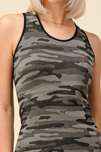 Camouflage print Tank Top & pant Set