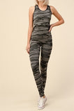 Camouflage print Tank Top & pant Set