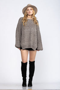 Oversized Sweater With Shimmer- Women
