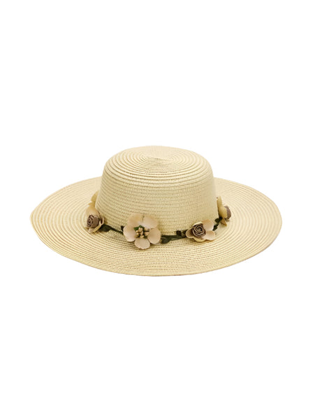 Hat Flower Decor Straw Hat Boho Hat