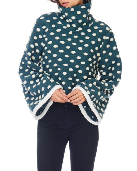 Kimono Polka Dot Sweater- women