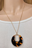 Resin Tortoise Necklace Round Set