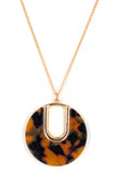Resin Tortoise Necklace Round Set