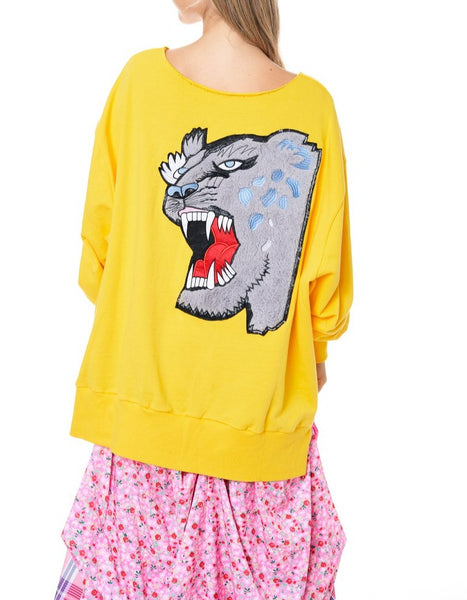 Tiger Embroidered Cotton Sweatshirt