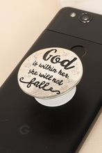 Load image into Gallery viewer, Psalm 46:5 engraved hammered metal round self adhesive charm Silver