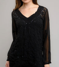 Load image into Gallery viewer, Black Tunic Sheer
