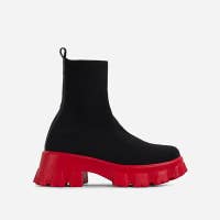 Knitted platform boots Women