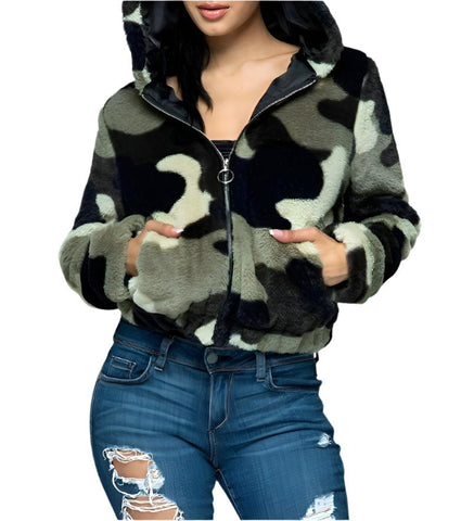 Crop Jacket Camo Women