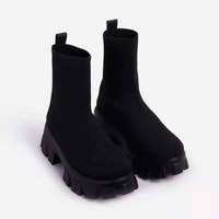 Load image into Gallery viewer, Knitted platform boots Women