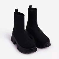 Knitted platform boots Women