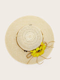 Hat Floppy Summer Hat With Floral Deco Boho