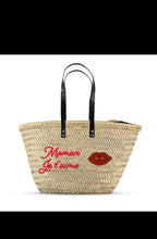 Load image into Gallery viewer, Gift for Mom- Maman Je t&#39;aime Straw Bag