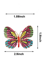 Load image into Gallery viewer, Rhinestone Brooch Pin Butterfly Shape