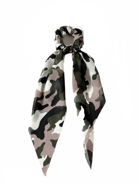 Camo Pattern Scrunchie Scarf